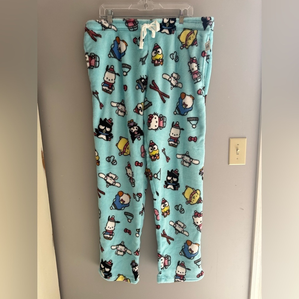 Hello Kitty & Friends Character Print Plush Sleep Pajama Lounge Pants WomensXXL